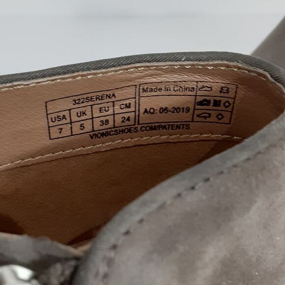 Vionic Serena Ankle Boot Taupe Suede Tassel Orthotic Booties Womens 7 Block Heel - Picture 8 of 11